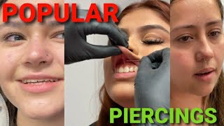 Popular piecings compilation 💥 piercings [upl. by Nwahsed332]