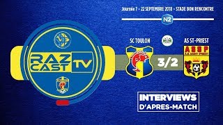 SC Toulon  AS St Priest N2 interviews daprèsmatch [upl. by Suzzy]