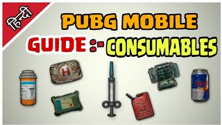 Guide  Pubg mobile Consumables Hindi  What is adrenaline syringe  Energy drink vs painkiller [upl. by Anod]