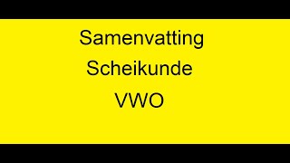 Samenvatting Scheikunde vwo ook geschikt voor 2024 voor uitwerkingen van examens zie playlist [upl. by Nisaj467]