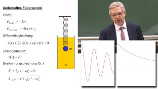 Federpendel gedämpft  Lösung der Differentialgleichung [upl. by Mihalco]