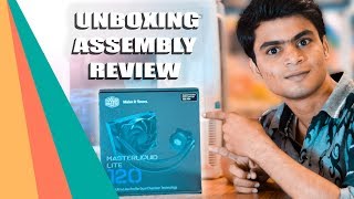 Cooler Master Masterliquid 120 Lite  FULL REVIEW WITH UNBOXING AND ASSSEMBLY [upl. by Novikoff]