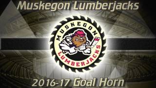 Muskegon Lumberjacks 201617 Goal Horn Updated [upl. by Amihsat572]