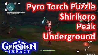 Pyro Torch Puzzle Shirikoro Peak Underground Genshin Impact [upl. by Civ]