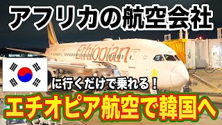 【激レア】機内食はエチオピア料理！アフリカの航空会社に乗って韓国・ソウルへ行ってみた！ [upl. by Cychosz662]