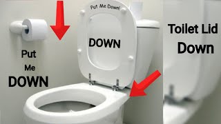 THE TOILETLid DOWNHow To Use ToiletHow To Use The RestroomClean amp Neat Bathroom [upl. by Ahsiaa64]