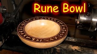 Rune Bowl  Woodturning [upl. by Nairehs628]