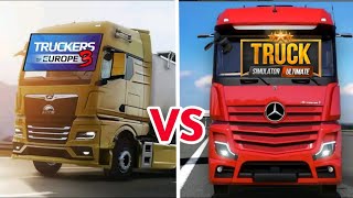 BEST TRUCK GAMES Compared🔥 Truckers of Europe 3 VS Truck Simulator Ultimate [upl. by Amby630]