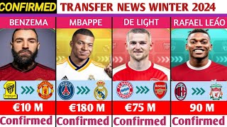 🚨ALL CONFIRMED AND RUMOURS WINTER TRANSFER NEWSDONE DEALS✔BENZEMA TO MAN UTDLEAO TO LIVERPOOL [upl. by Akemrej]