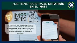 ¿Me tiene registrado mi patrón en el IMSS [upl. by Rosemonde]