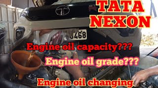 TATA Nexon engine oil changingEngine oil gradeengine oil capacity [upl. by Eedyak]