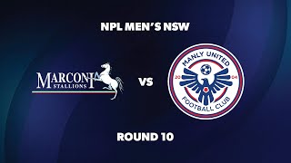 NPL Men’s NSW Round 10 Marconi Stallions FC v Manly United FC [upl. by Zolner318]