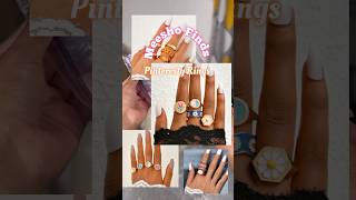 Pinteresty rings 🤌🏻🌸 reels shorts review unboxing rings meesho meesohaul meeshofinds [upl. by Adiarf]