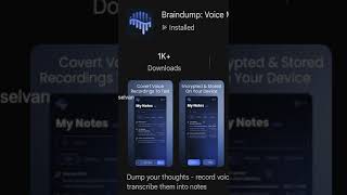 Braindump app helps you quickly record your thoughts or write notes [upl. by Ellekcim]