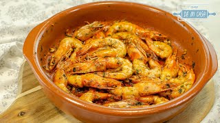 LANGOSTINOS A LA PLANCHA CON AJO Y PEREJIL 🦐 [upl. by Anrapa]