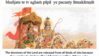 Bhagavad Gita Chapter 3  Verse 13 [upl. by Valer144]