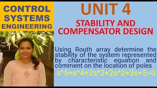 Using Routh array find stability of characteristic equation s5s42s32s23s50 controlsystem [upl. by Elysha]