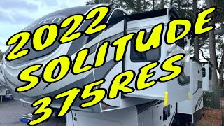 NEW 2022 GRAND DESIGN SOLITUDE 375RES 5th Wheel Full Time Solar Dodd RV Show Tour Storage Tray [upl. by Analaf]