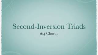 Second Inversion Triads 64 Chords [upl. by Selrahcnhoj566]