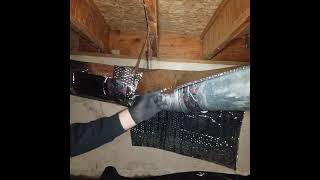 How to insulate around elbows  duct insulation  for HVAC Install Techs [upl. by Christal]