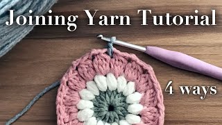 Crochet 4 Ways to quotfasten onquot your yarn Alternate ways to join depending on your project [upl. by Keven344]