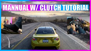 HOW TO USE MANUAL WITH CLUTCH IN FORZA HORIZON 5 Wheel [upl. by Lauren]