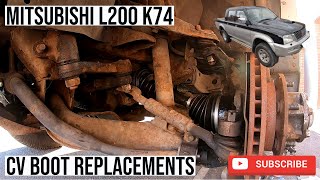 Mitsubishi L200 MK3 K74 Driveshaft CV Axle Boot Replacement 4D56 [upl. by Baelbeer]