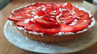 Tarte aux fraises  la recette inratable pour un dessert frais et gourmand [upl. by Berriman]