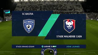 J21 Ligue 2 BKT  Le résumé vidéo de SC Bastia 12 SMCaen [upl. by Atnima378]