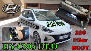 Hyundai Gi10 NIOS  HYCNG DUO❗️Double Cylinder  hyundai i10 nios cng [upl. by Aiekram]