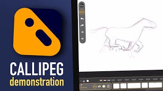 Callipeg Demo  How to animate a horse in 2D on iPad [upl. by Neddy]