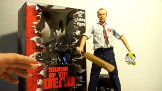 NECA SHAUN OF THE DEAD 12quot INCH ELECTRONIC MOVIE ACTION FIGURE TOY REVIEW [upl. by Rempe]