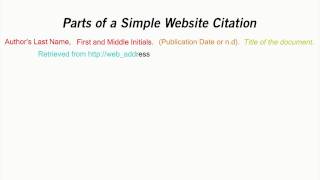 How to Cite a Website in APA Style [upl. by Belmonte]