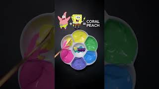 Spongebob  Squidward  Patrick   colormixing asmr spongebob shorts [upl. by Atiuqa327]