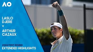 Laslo Djere v Arthur Cazaux Extended Highlights  Australian Open 2024 First Round [upl. by Muire]