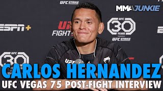 Carlos Hernandez Upset Knockout Was Overturned Due to Head Clash  UFC on ESPN 46 [upl. by Muns]