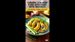 This clip shows how to stirfry pork intestines with garlic and turmeric for a flavorful dish [upl. by Hatfield]