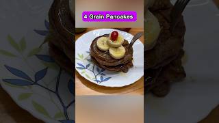 4 grain Pancakes Recipe for a POWER Breakfast pancake [upl. by Genie]