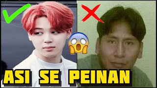 😍como PEINARSE como LOS BTS¡ ¡ FÁCIL ASI SE HACEEE ¡¡¡ PEINADO LIBRO [upl. by Hallimaj]