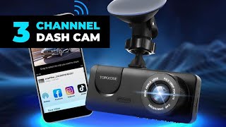 TOPGOOSE 3 Channel Dash Cam Review WiFi FHD 1080P Car Camera [upl. by Zeus276]