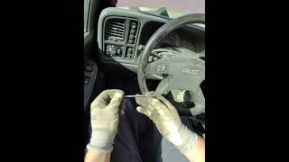 How to remove steering wheel airbag from 2003 2004 2005 2006 Silverado Sierra Tahoe Yukon Suburban [upl. by Himelman]