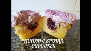 How to make Victoria Sponge Cupcakes Mary Berry recipe converted Gluten Free Tasty [upl. by Oirevas]