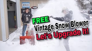 FREE Vintage Snow Blower  Lets Upgrade It [upl. by Hpesoy]