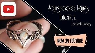 Wire Wrap Adjustable Ring Tutorial [upl. by Kaenel]