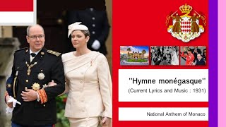 National Anthem of Monaco  Hymne monégasque With Lyrics [upl. by Crandale262]