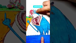 The best laugh 2  Shin Sonic vs Sonic team sonic stopmotion drawing animation [upl. by Anirbys868]