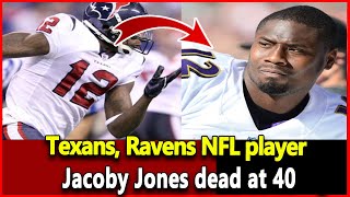 Texans Ravens NFL player Jacoby Jones dead at 40 Nfl Top News Today [upl. by Devondra]