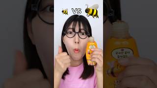 Big Bee Vs Small Bee Eating Challenge 🤣shortstrandingytshorthumanitychallengeviral [upl. by Anamor]