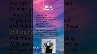 Mariah Carey  Hero Lyrics shorts [upl. by Matronna566]