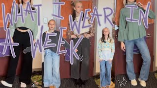 WHAT I WEAR IN A WEEK school outfit ideasinspo 2024  fall amp winter outfits  pinterest inspired [upl. by Peer]